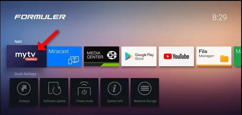 mytvonline on a formuler box.